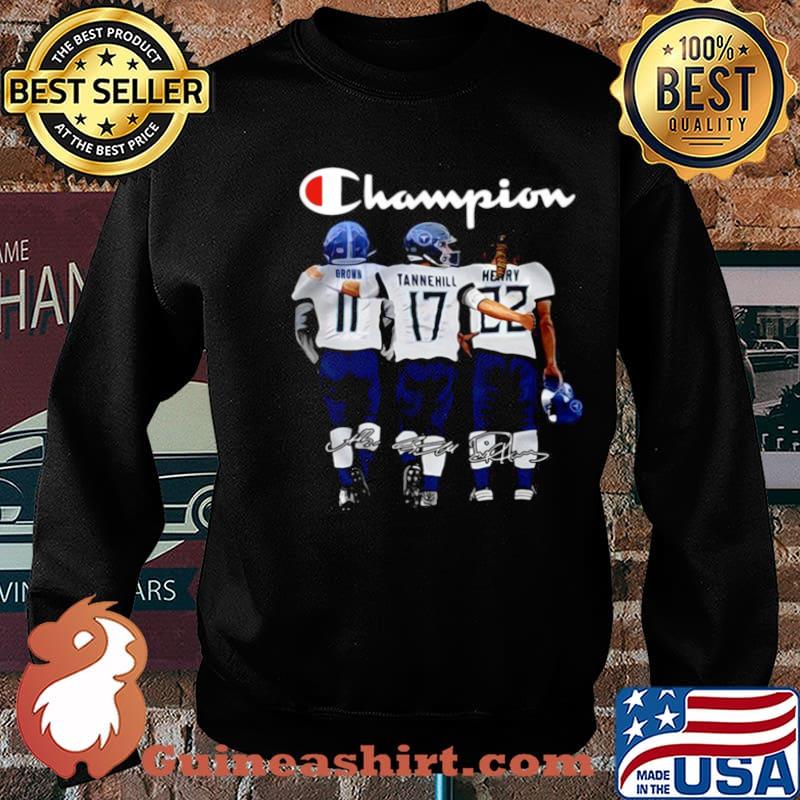 Tennessee Titans Champions Brown Tannehill Henry signatures s Sweater