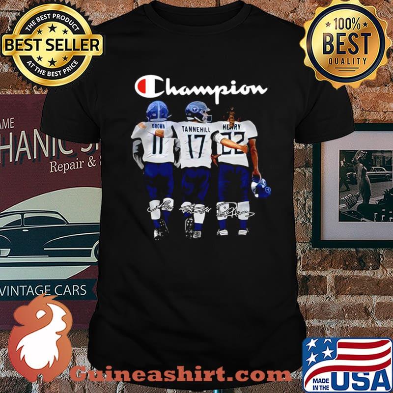Tennessee Titans Champions Brown Tannehill Henry signatures s Unisex