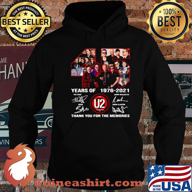 The U2 Portal 45 years of 1976 2021 thank you for the memories signatures shirt