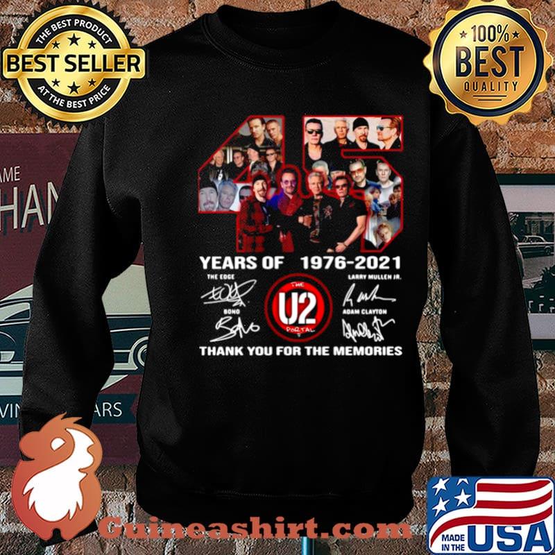 The U2 Portal 45 years of 1976 2021 thank you for the memories signatures s Sweater