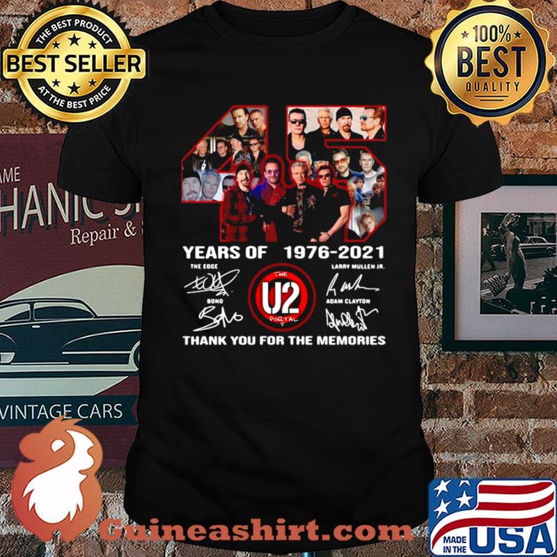 The U2 Portal 45 years of 1976 2021 thank you for the memories signatures s Unisex