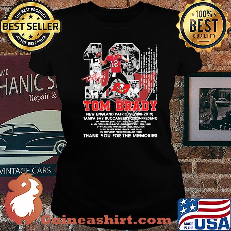 Tom Brady Tampa Bay Buccaneers Thank You For The Memories Shirt Laides tee