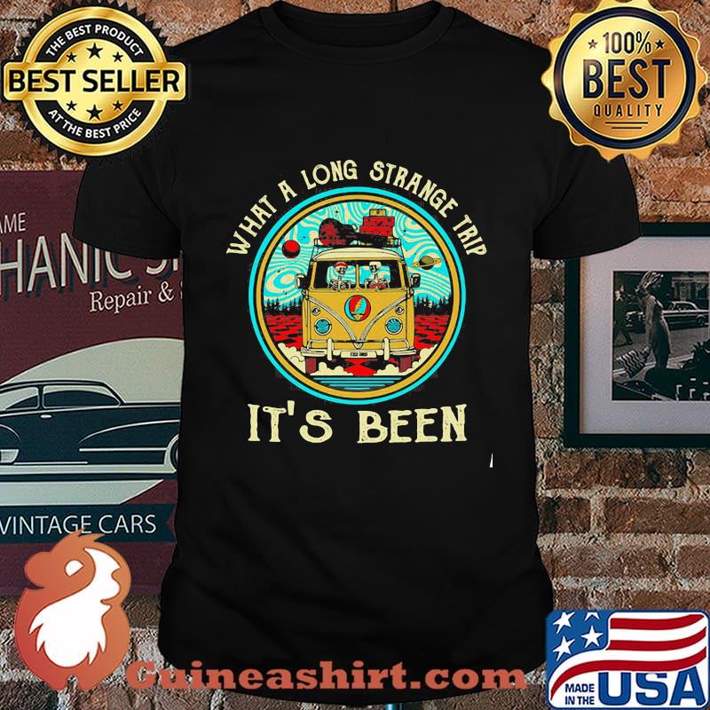What A Long Strange Trip It’s Been Skull Riding Car Grateful Dead Shirt