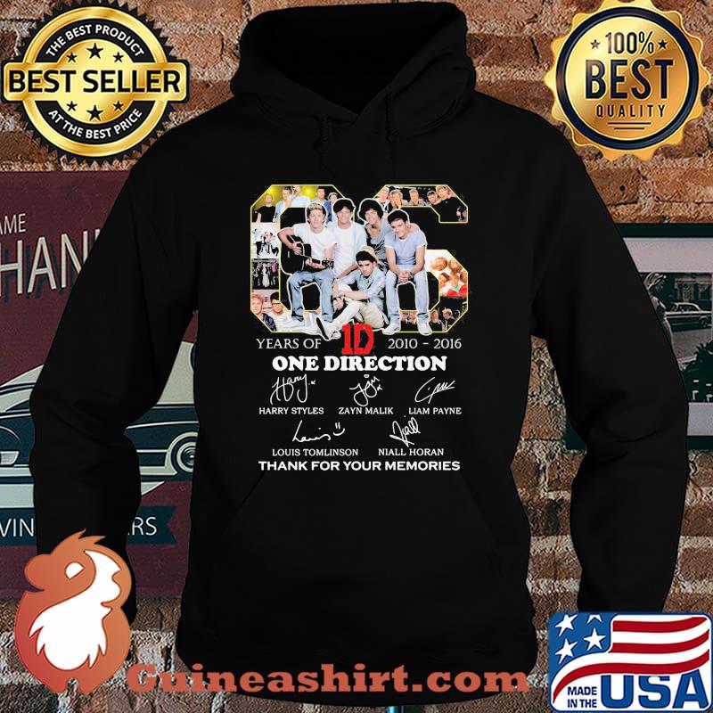 06 Years Of 2010 2016 One Direction Thank You For The Memories Shirt Hoodie