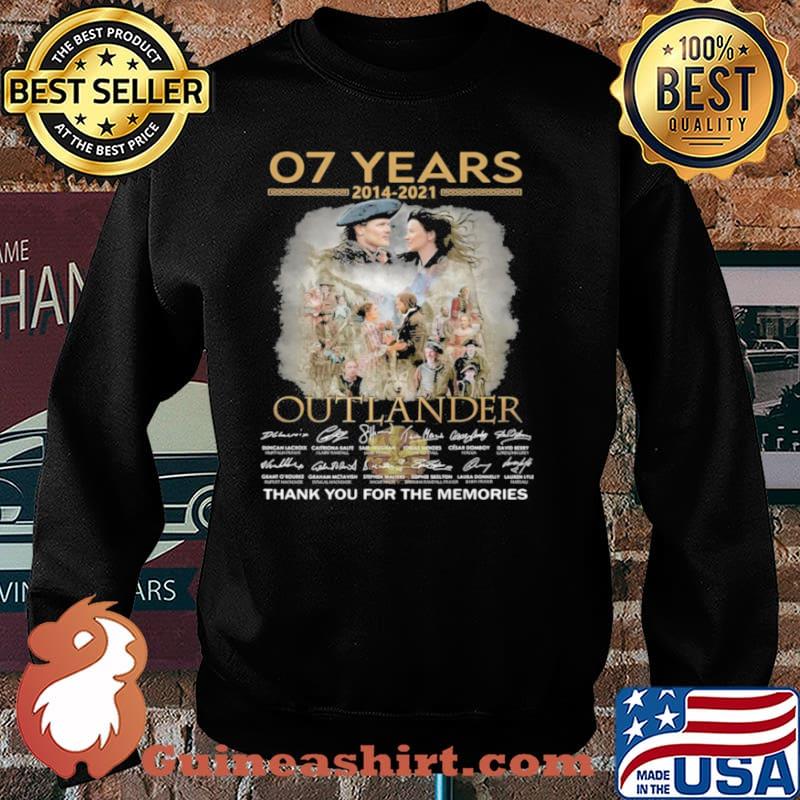 07 Years 2014 2021 Outlander Signatures Thank You For The Memories Shirt Sweater