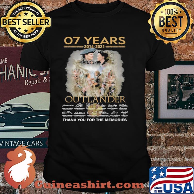 07 Years 2014 2021 Outlander Signatures Thank You For The Memories Shirt