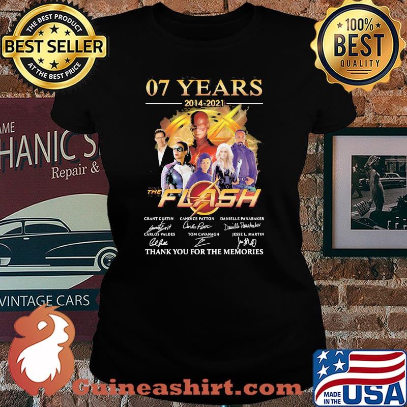 07 Years 2014 2021 The Flash Thank You For The Memories Signature Shirt Laides tee