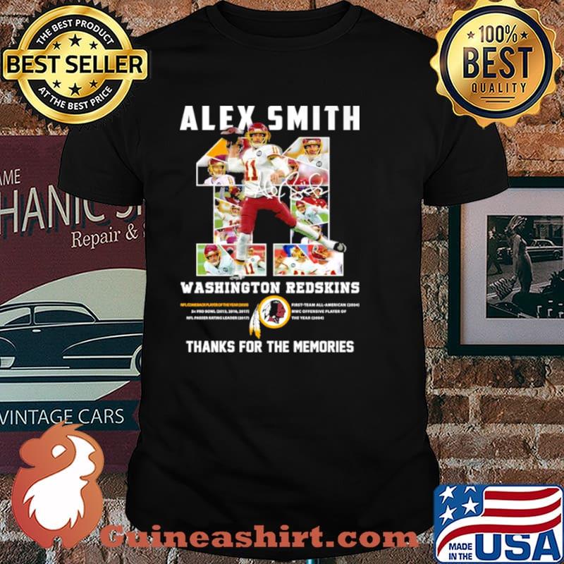 11 Alex Smith Washington Redskins Thank You For The Memories Signature Shirt
