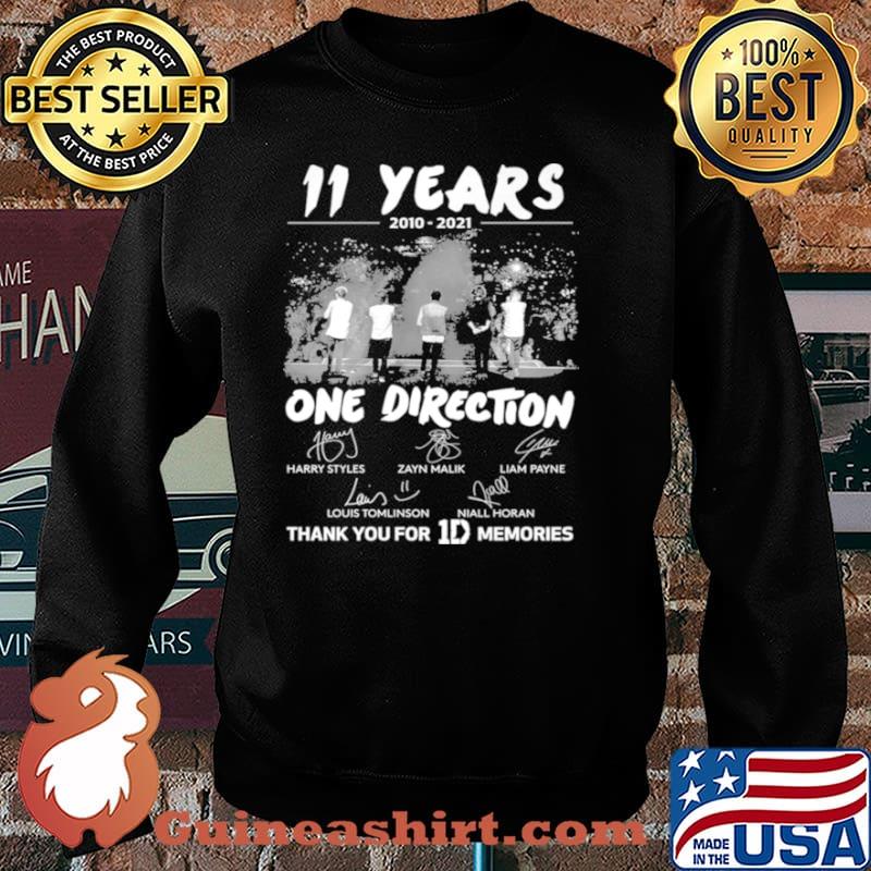 11 Years 2010 2021 One Direction Signature Thank You For 1D Memories Shirt Sweater