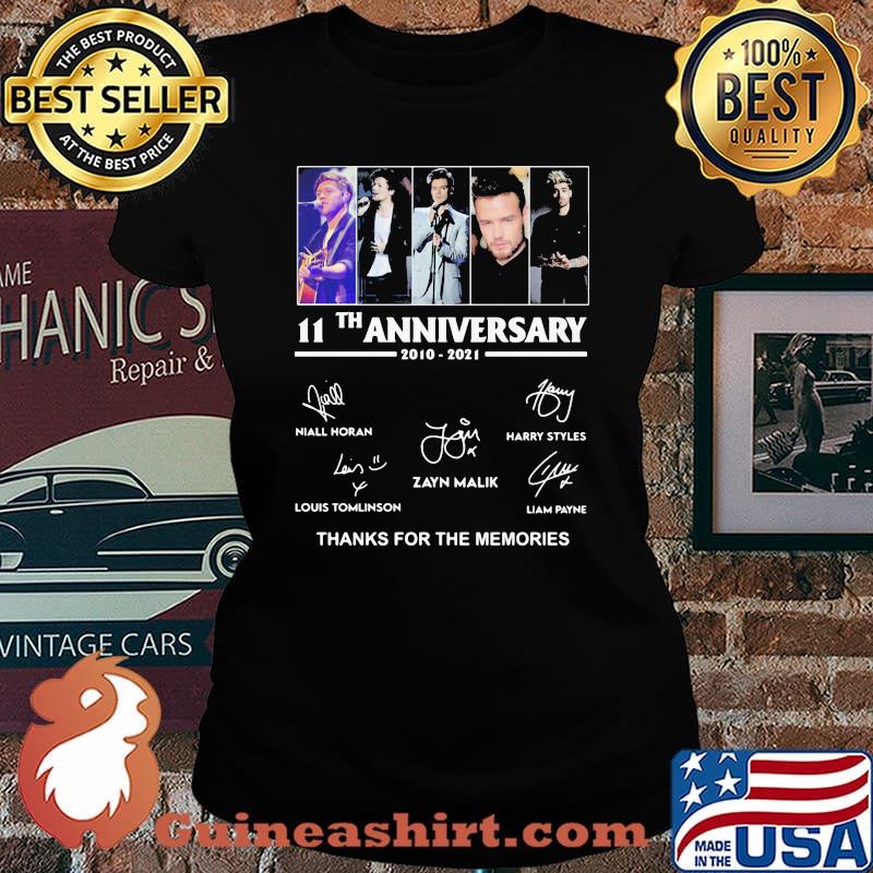 11th Anniversary One Direction Thank You For The Memories Shirt Laides tee