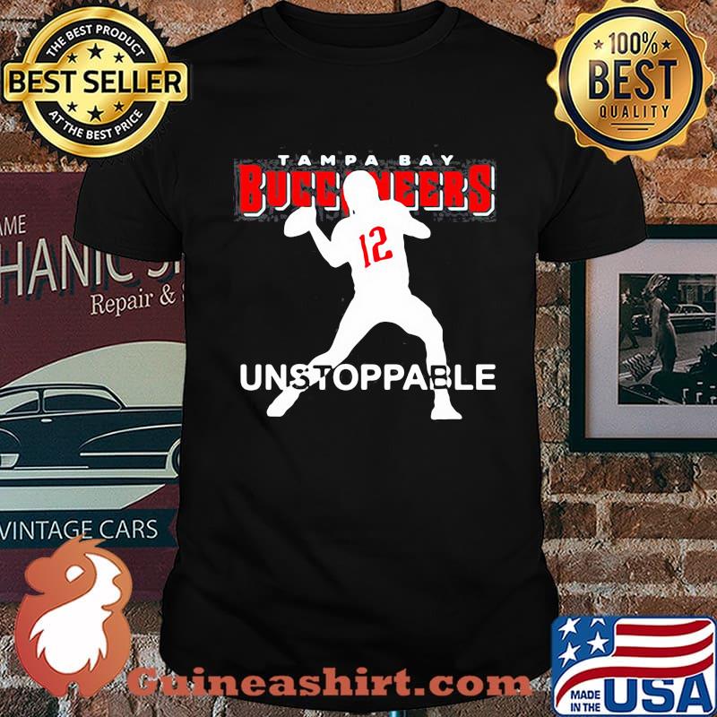 12 tom brady tampa bay buccanee unstoppable mens shirt