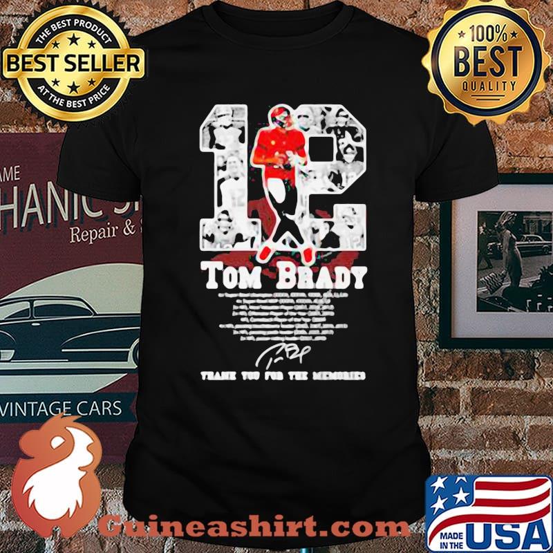 12 Tom Brady Tampa Bay Buccaneers signature Shirt