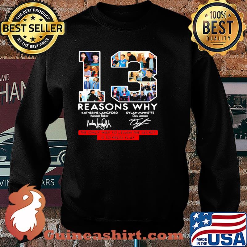 13 Reasons Why Signature The Only Way To Learn The Secret Is To Press Play Shirt Sweater