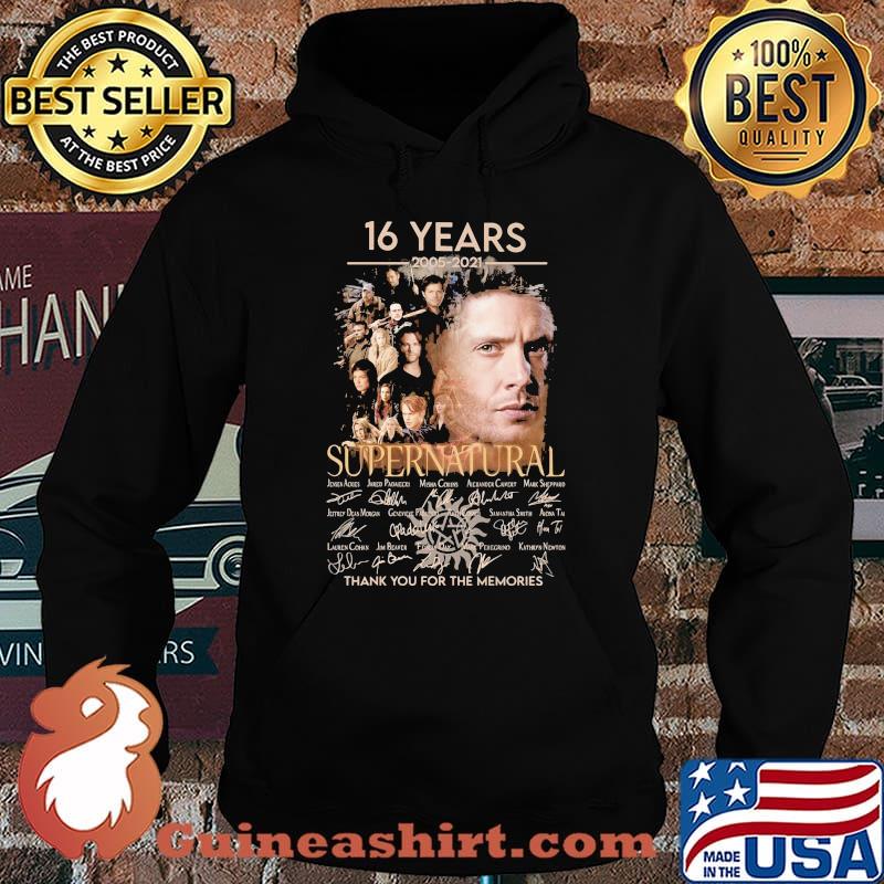 16 Years 2005 2021 Supernatural Thank You For The Memories Signature Shirt Hoodie