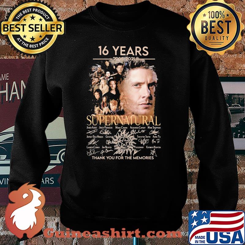 16 Years 2005 2021 Supernatural Thank You For The Memories Signature Shirt Sweater