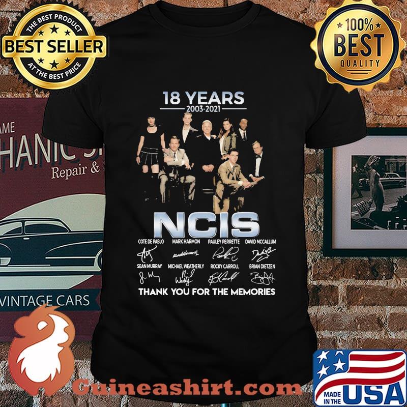 18 Years 2003 2021 Ncis Signature Thank You For The Memories Shirt