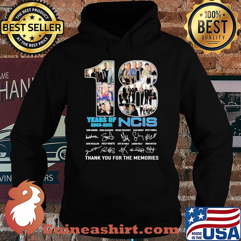 18 Years Of 2003 2021 NCIS Thank You For The Memories Signature Shirt Hoodie