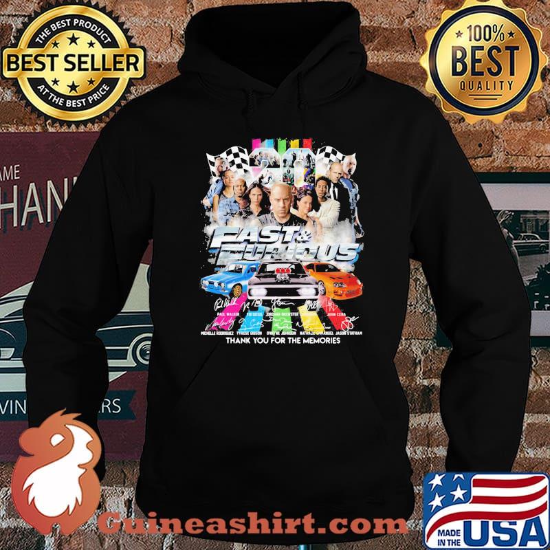 20 Years Fast And Furious Thank You For The Memories Signature Shirt Hoodie