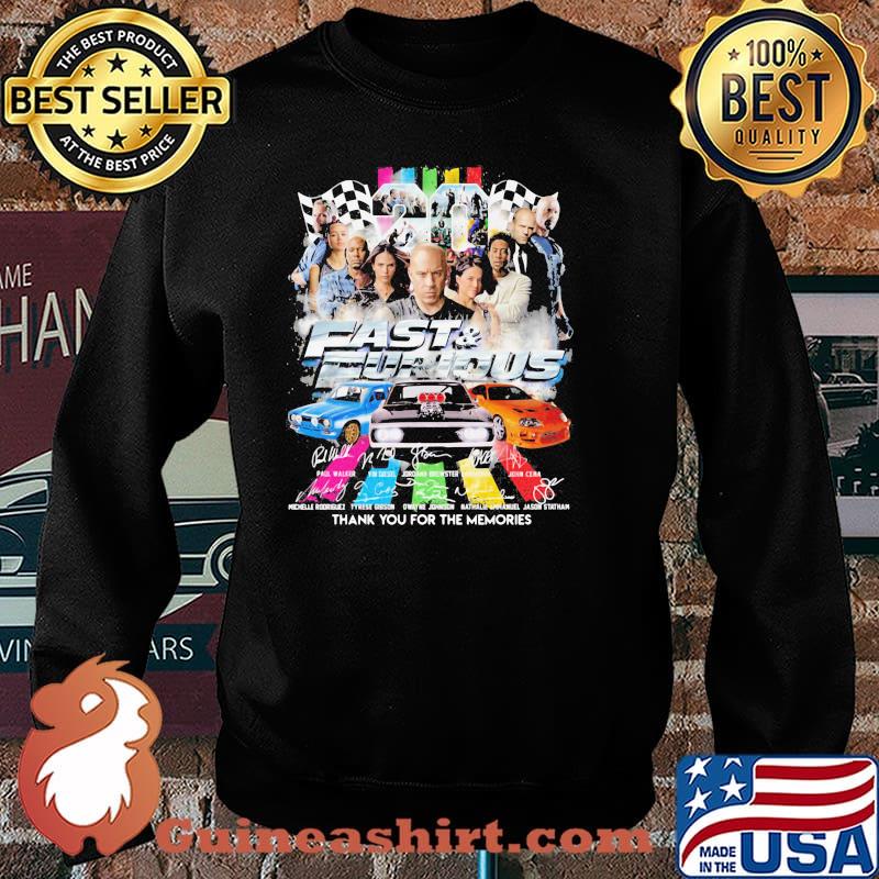 20 Years Fast And Furious Thank You For The Memories Signature Shirt Sweater
