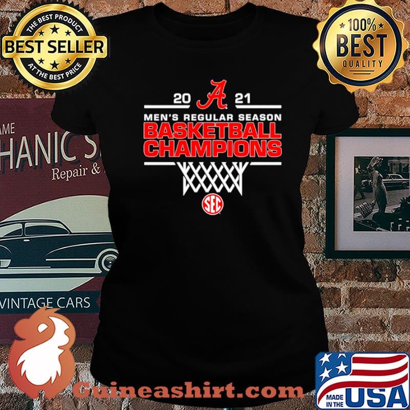 2021 mens regular season basketball champions Alabama Crimson Tide Laides tee