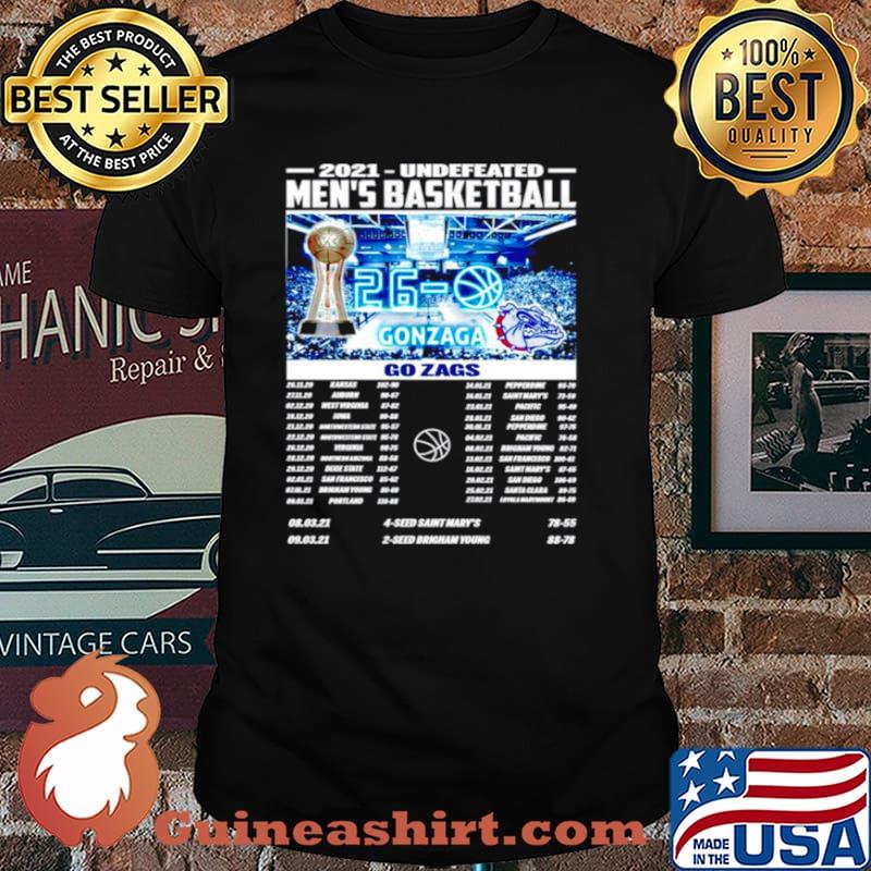 2021 undefeated men’s basketball Gonzaga Bulldogs shirt