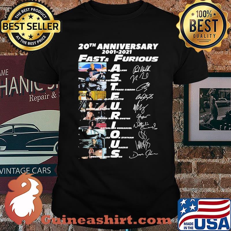 20th Anniversary 2001 2021 Fast And Furious Shirt