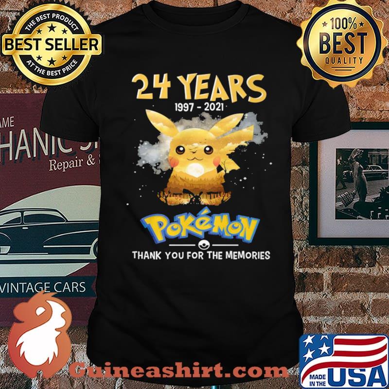 24 Years Of Pokemon 1997 2021 Thank You For The Memories Shirt