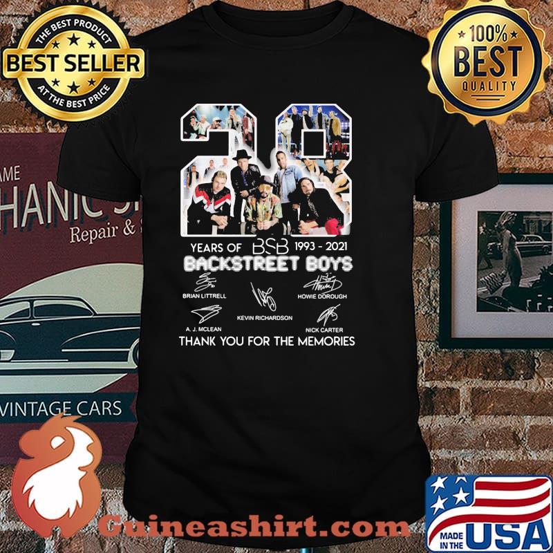 28 Years Of 1993 2021 Backstreet Boys Thank You For The Memories Signature Shirt
