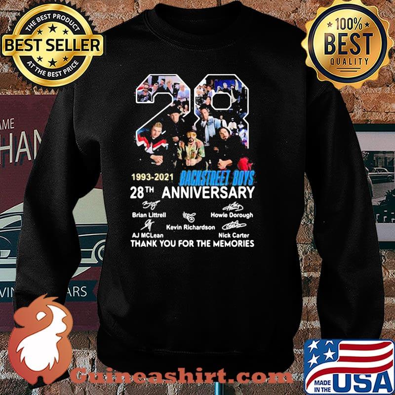 28th Anniversary 1993 2021 Backstreet Boys Thank You For The Memories Signature Shirt Sweater