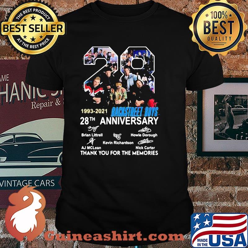 28th Anniversary 1993 2021 Backstreet Boys Thank You For The Memories Signature Shirt