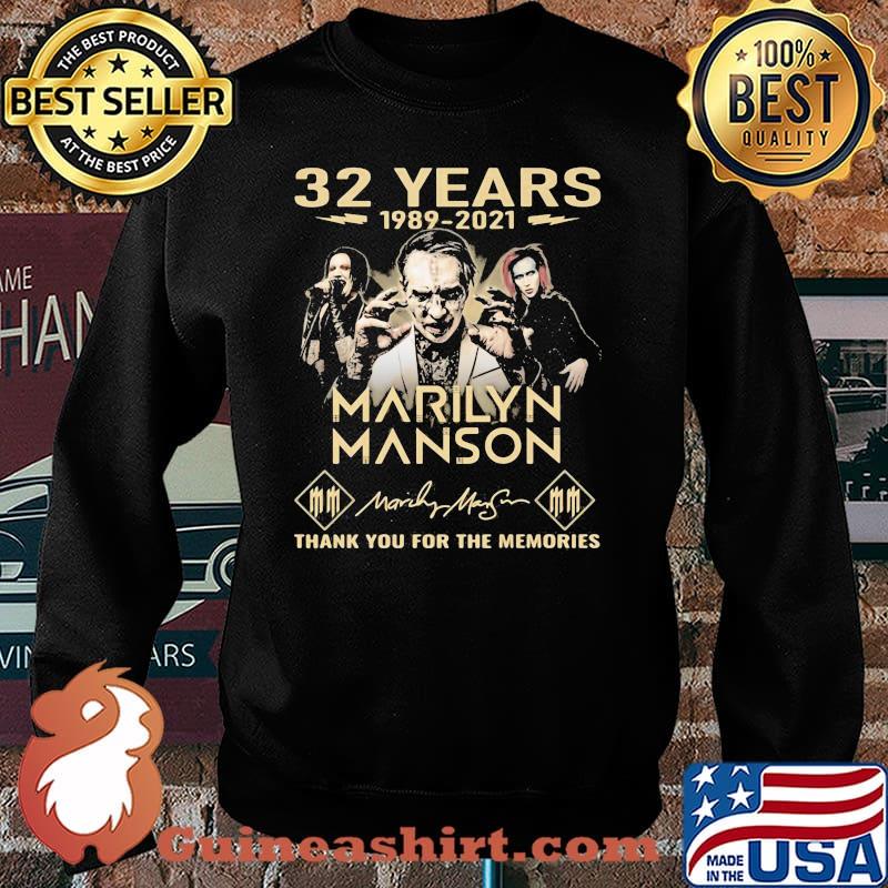32 Years 1989 2021 Marilyn Manson Thank You For The Memories Signature Shirt Sweater