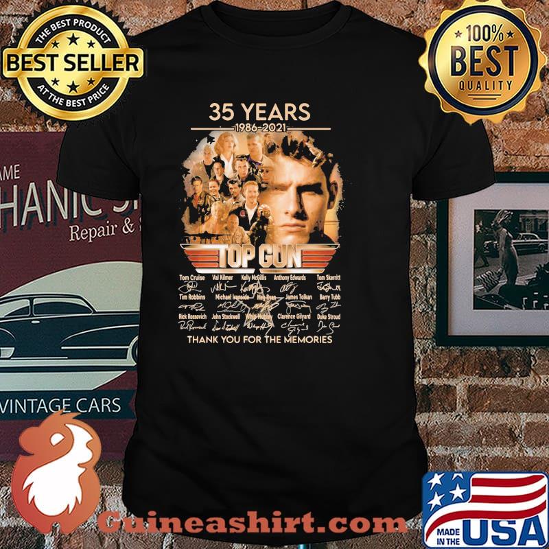 35 Years 1986 2021 Top Gun Thank You For The Memories Signature Shirt
