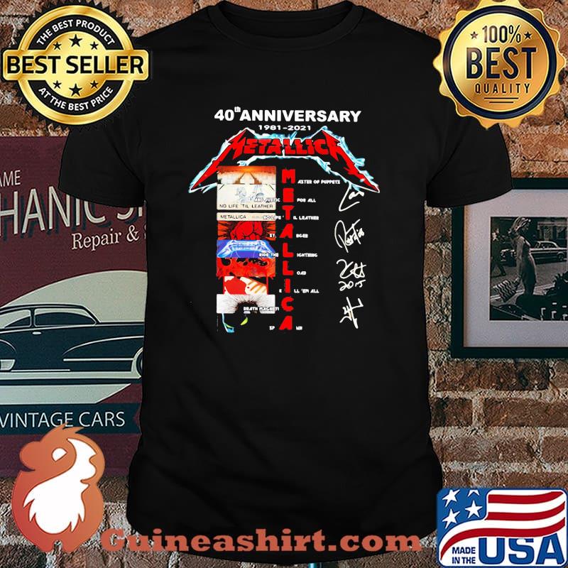 40th Anniversary 1981 2021 Metallica Signature Shirt