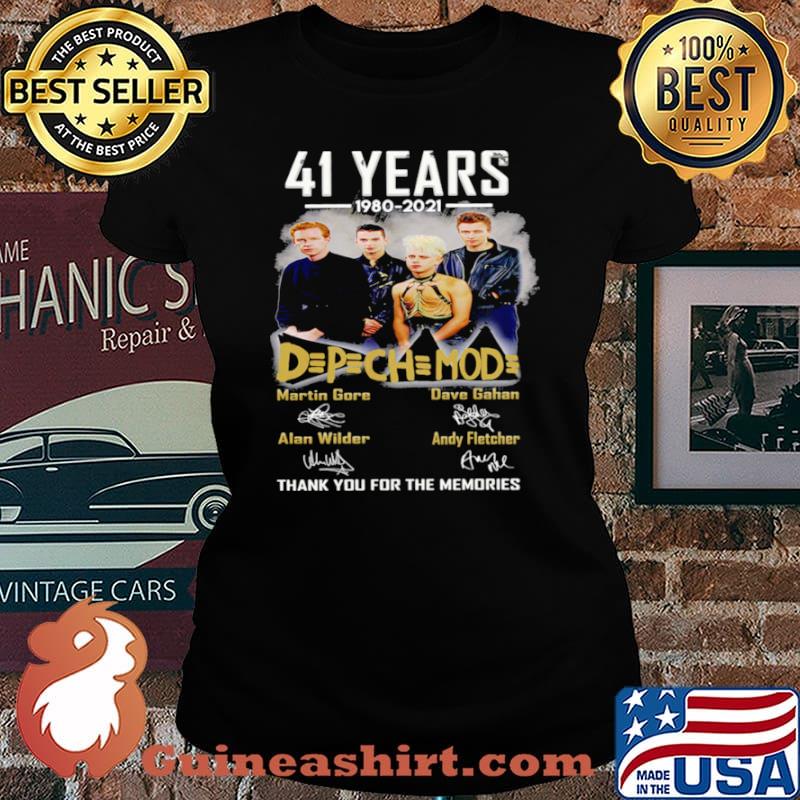 42 Years 1980 2021 Depechemode Martin Signatures Thank You For The Memories T Laides tee