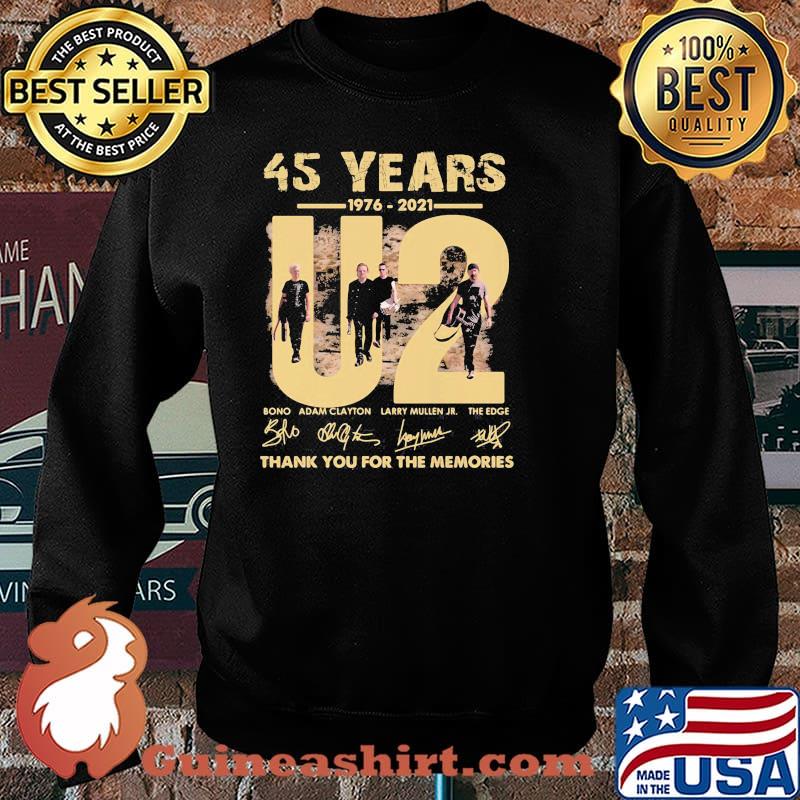 45 Years 1976 2021 U2 Thank You For The Memories Signature Shirt Sweater