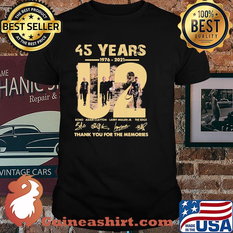 45 Years 1976 2021 U2 Thank You For The Memories Signature Shirt