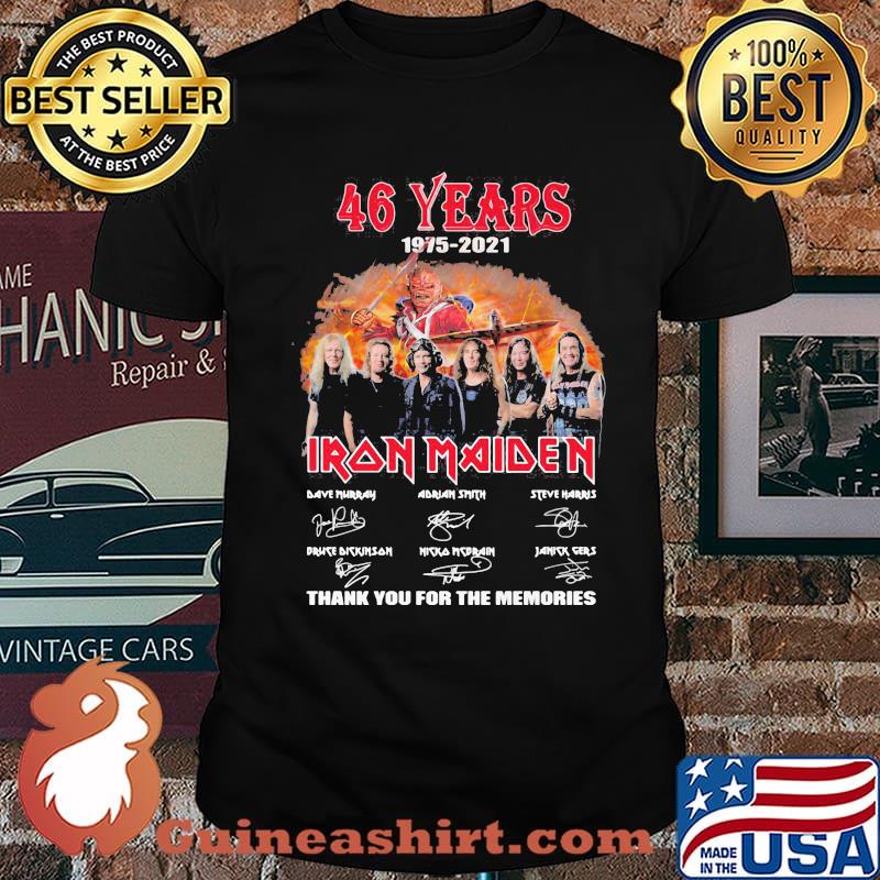 46 Years 1975 2021 Iron Maiden Thank You For The Memories Signature Shirt