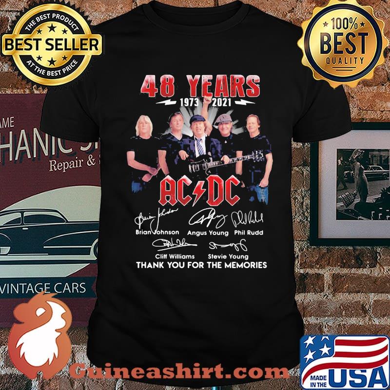 48 Years 1972 2021 Ac Dc Thank You For The Memories Shirt