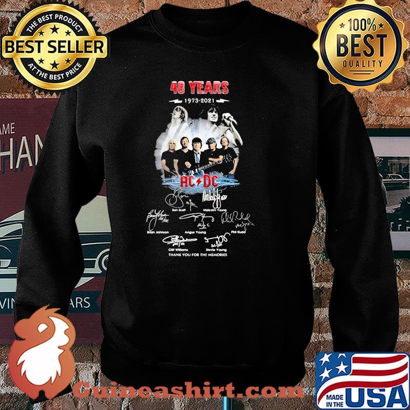 48 Years 1973 2021 Ac Dc Signature Memories Shirt Sweater