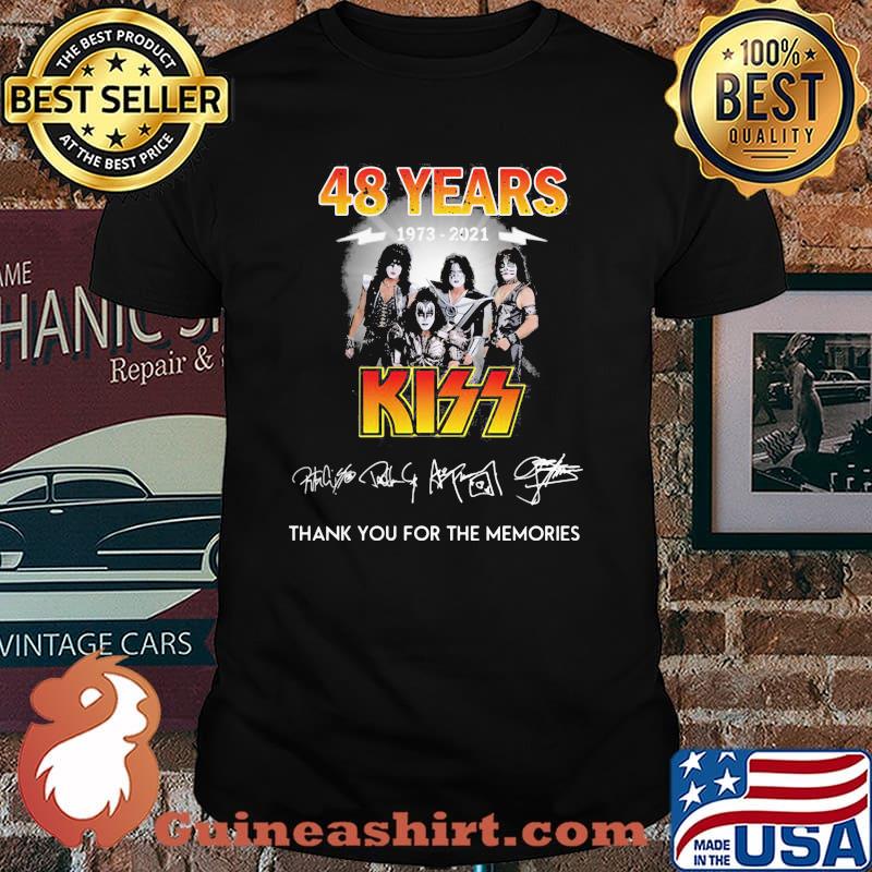 48 Years 1973 2021 Kiss Thank You For The Memories Signature Shirt