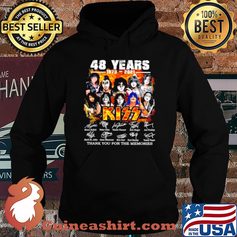 48 Years 1973 2021 Kiss Thank You For The Memories Signatures Shirt Hoodie