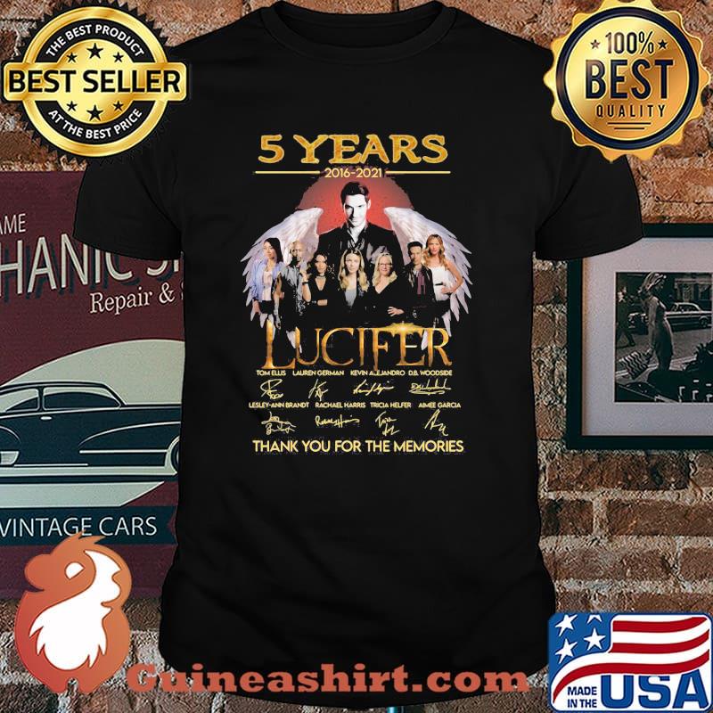 5 years 2016 2021 Lucifer Thank You For The Memories Signature Shirt