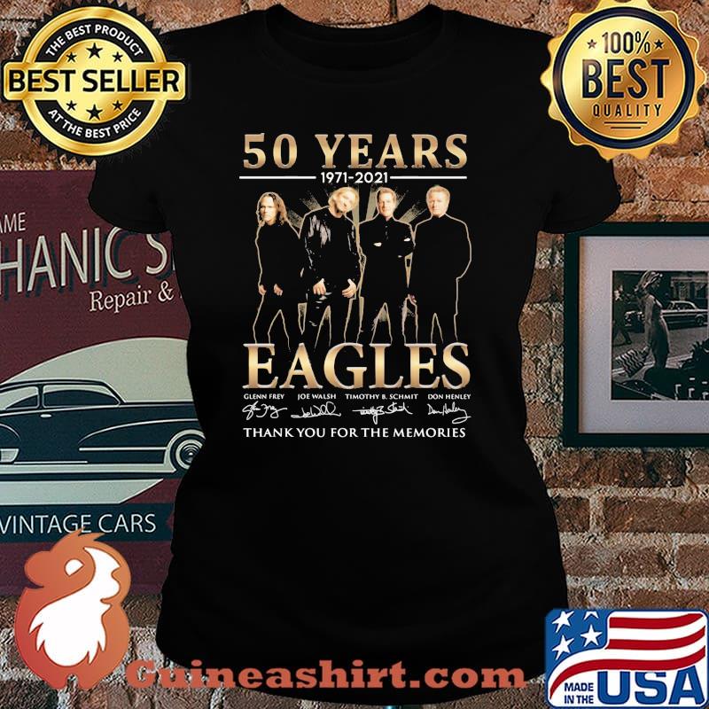 50 Years 1971 2021 Eagles Thank You For The Memories Signatures Shirt Laides tee