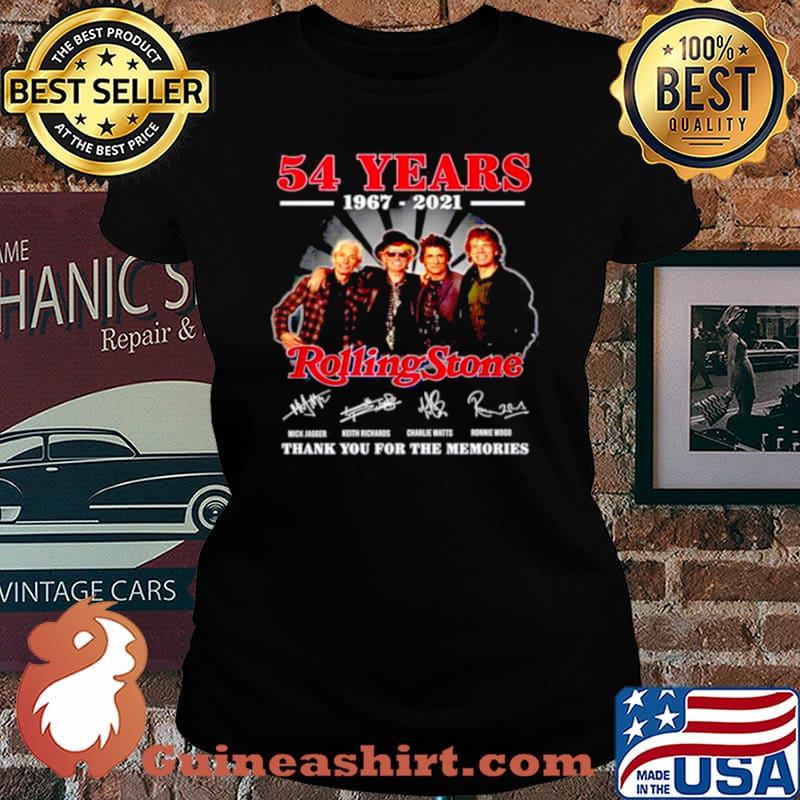 54 Years 1967 2021 Rolling Stone signature thank you for the memories Laides tee