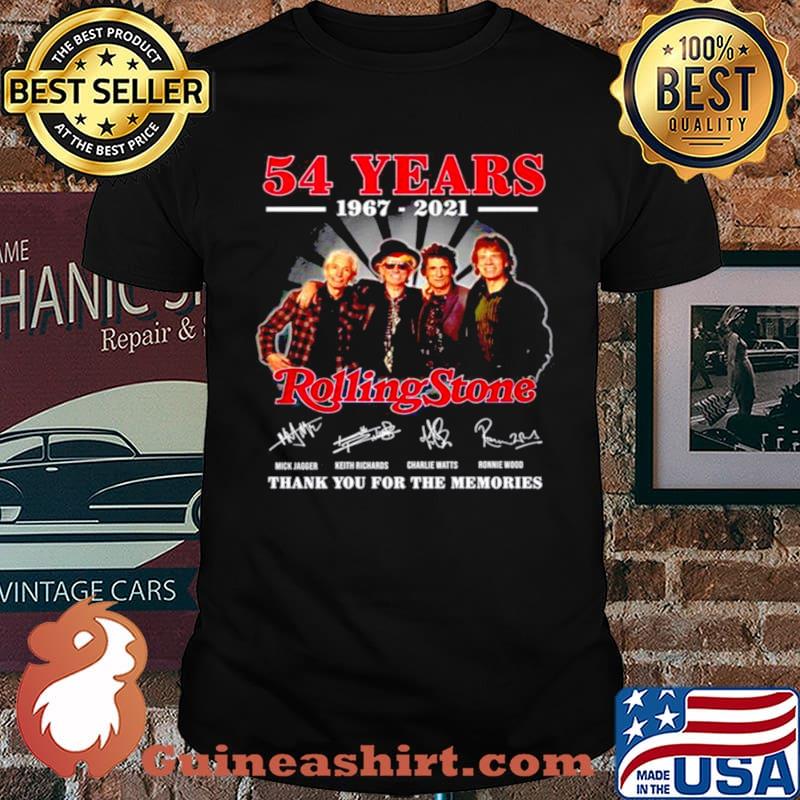 54 Years 1967 2021 Rolling Stone signature thank you for the memories shirt
