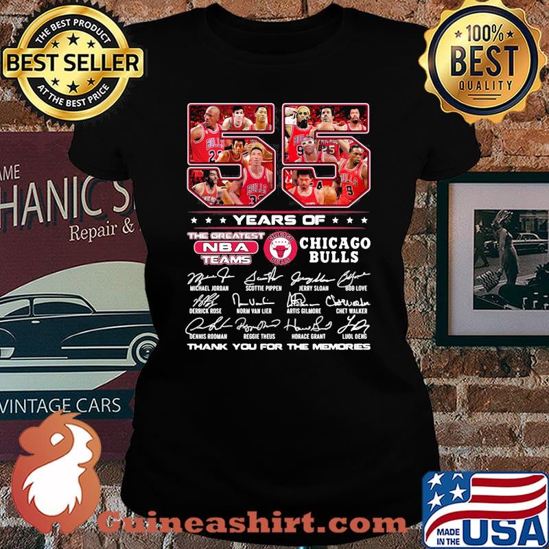 55 Years Of Chicago Bull Football Thank You For The Memories Shirt Laides tee