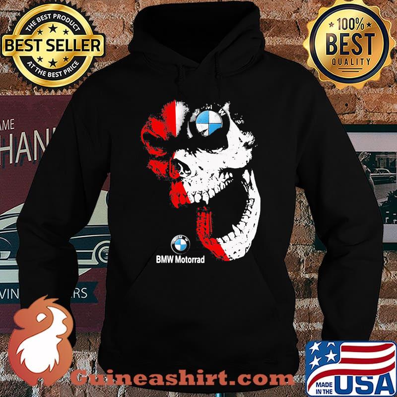 Skull Red White With Bmw Motorrad Logo Shirt Hoodie