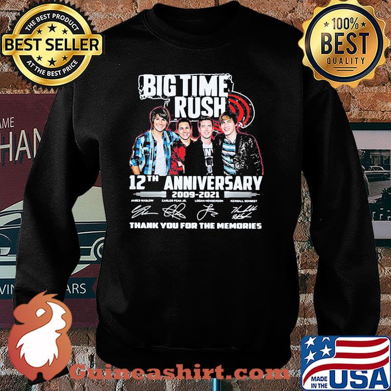 Big Time Rush 12th Anniversary 2009 2021 Thank You For The Memories Signature Shirt Sweater