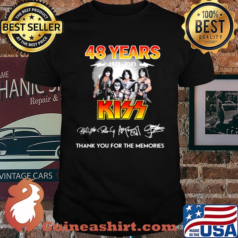 48 Years 1973 2021 Kiss Thank You For The Memories Signature Shirt