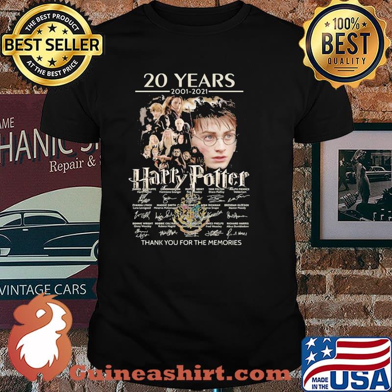 20 Years 2001 2021 Harry Potter Thank You For The Memories Signature Shirt